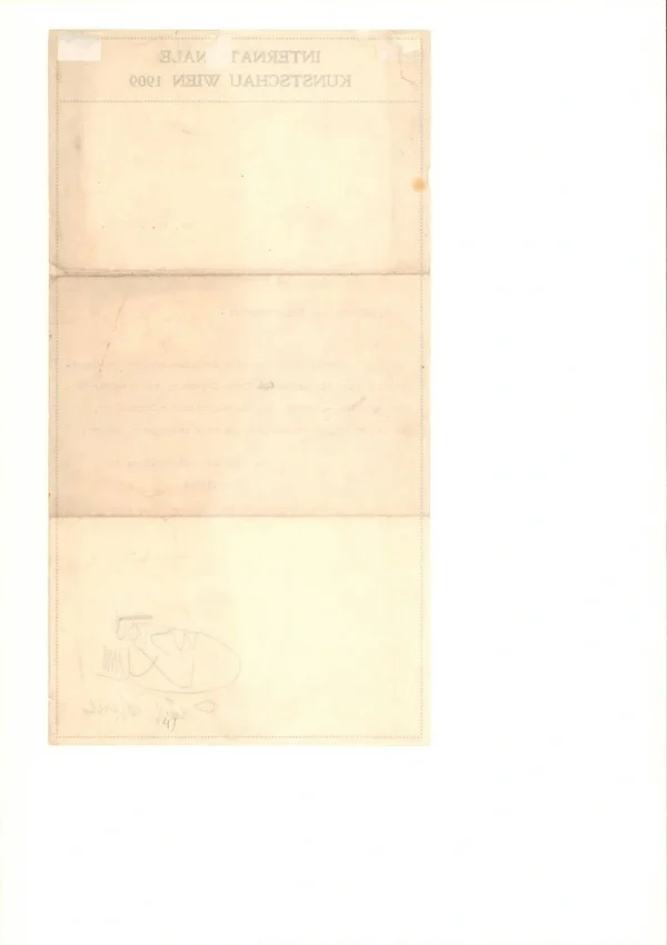 Gustav Klimt Letter to Eduard Leisching Written As President of the International Art Show in 1905 Poster PrintOvly