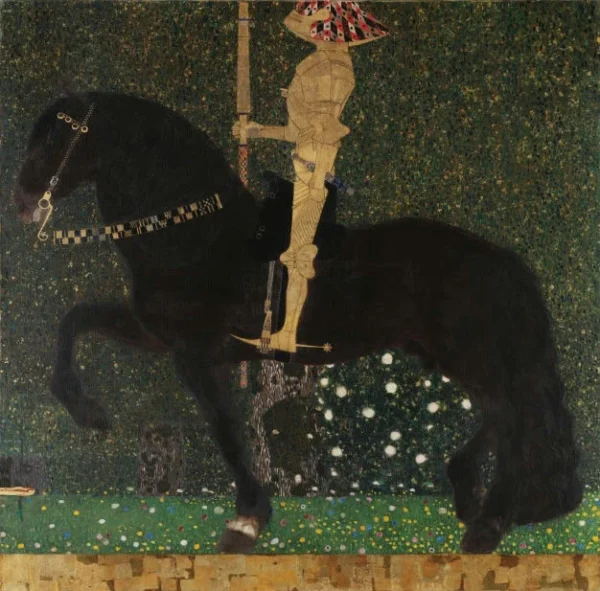 Gustav Klimt Life Is a Struggle (Golden Rider) 1905 Poster PrintOvly