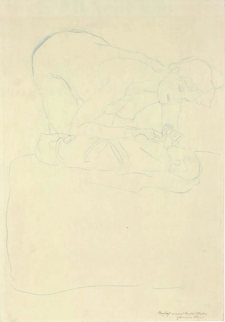 Gustav Klimt - Mother and Child Poster 1905 Gustav Klimt Mother and Child 1905 Poster PrintOvly