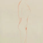 Gustav Klimt Naked Girl Standing with Right Hand to Breast 1905 Poster PrintOvly