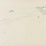 Gustav Klimt Naked Girl with Ruff Lying 1905 Poster PrintOvly