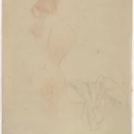 Gustav Klimt Naked Pregnant Woman Upper Body of an Old Man (Studies for the First Version of Medicine ) 1905 Poster PrintOvly