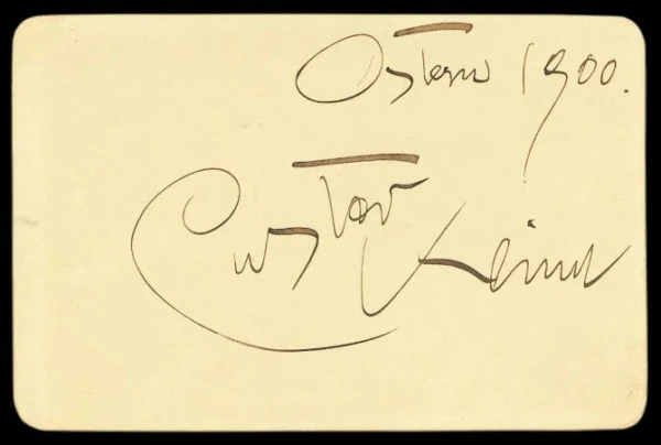 Gustav Klimt Note (by Hand) 1905 Poster PrintOvly