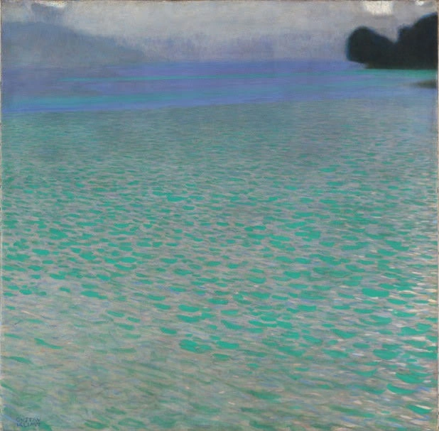 Gustav Klimt - On Lake Attersee Poster 1905 Gustav Klimt On Lake Attersee 1905 Poster PrintOvly