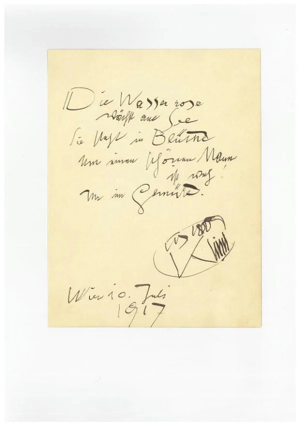 Gustav Klimt Poem the Water Rose 10 07 (by Hand) 1905 Poster PrintOvly