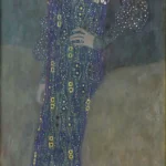 Gustav Klimt Portrait of Emilie Flöge 1905 Poster PrintOvly