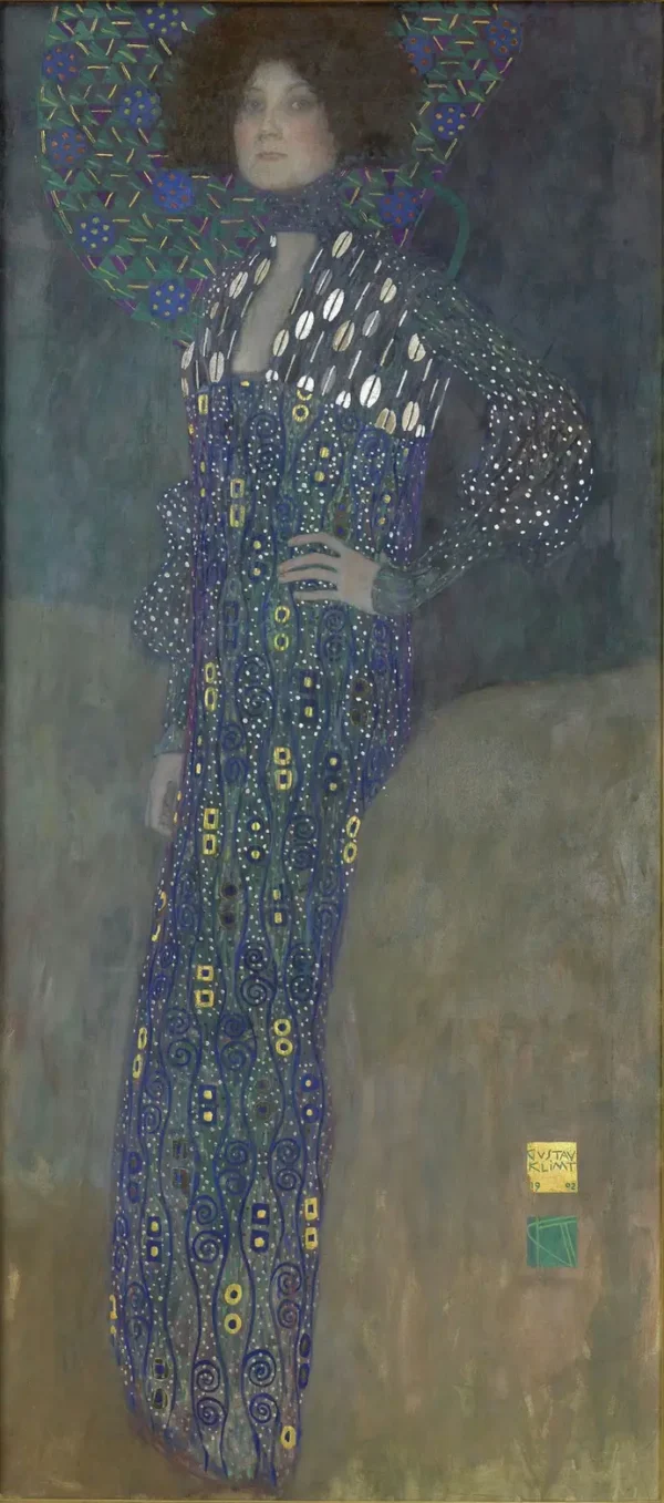 Gustav Klimt Portrait of Emilie Flöge 1905 Poster PrintOvly