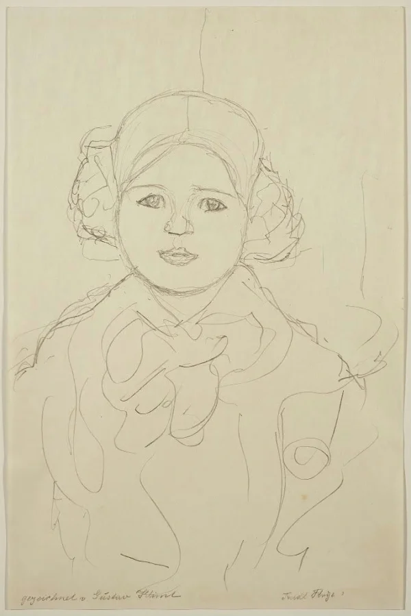 Gustav Klimt Portrait of Gertrude Flöge 1905 Poster PrintOvly