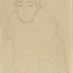 Gustav Klimt Portrait of a Lady Wearing a Fur (Study for Girlfriends Ii) 1905 Poster PrintOvly