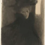 Gustav Klimt Portrait of a Lady with Cape and Hat C 1905 Poster PrintOvly