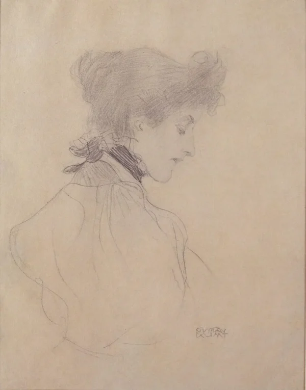 Gustav Klimt Portrait of a Young Lady 1905 Poster PrintOvly