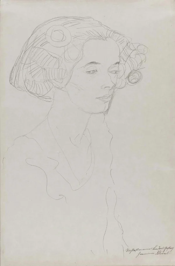 Gustav Klimt Portrait of a Young Woman 1905 Poster PrintOvly