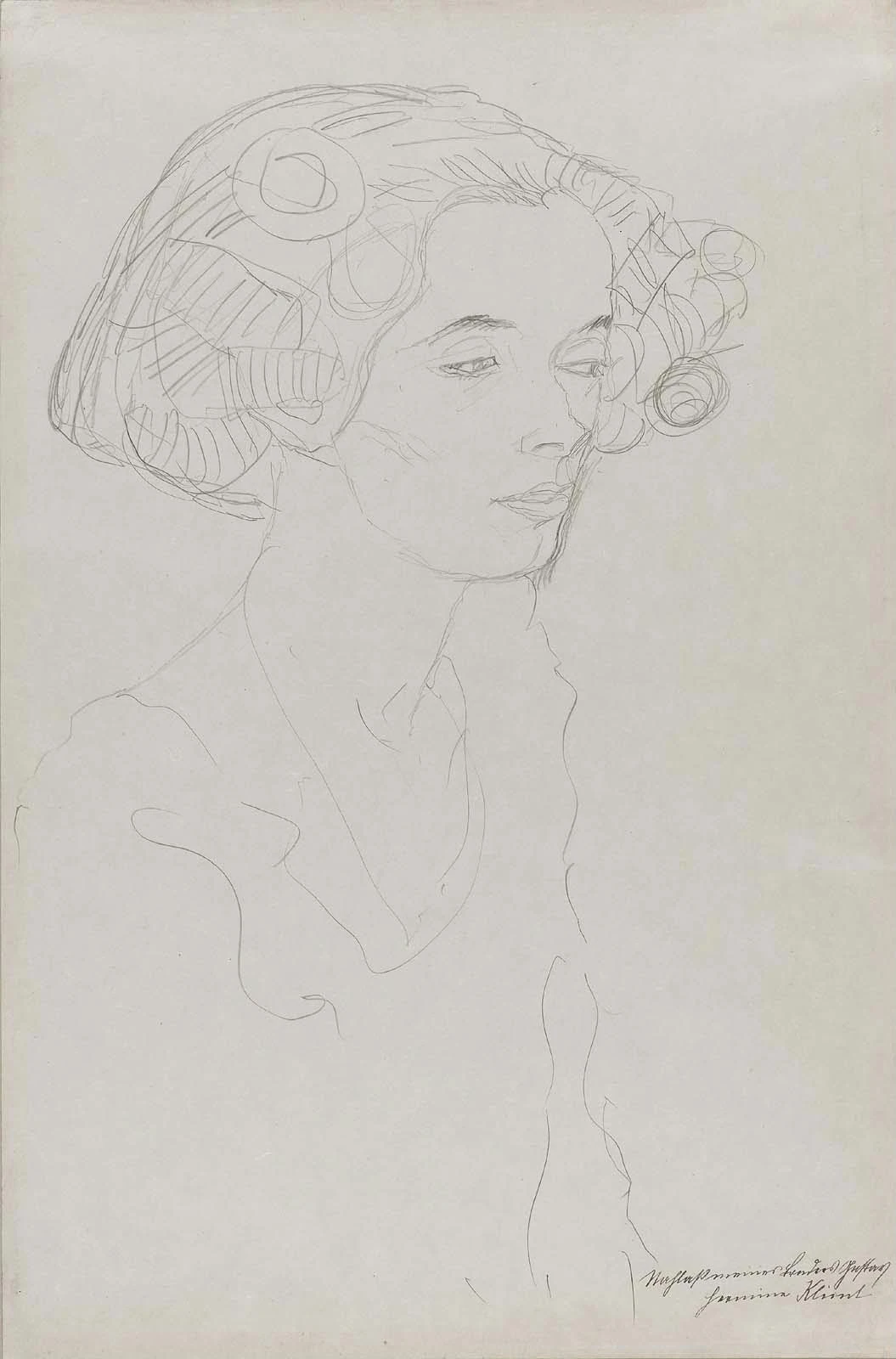 Gustav Klimt - Portrait of a Young Woman Poster 1905 Gustav Klimt Portrait of a Young Woman 1905 Poster PrintOvly