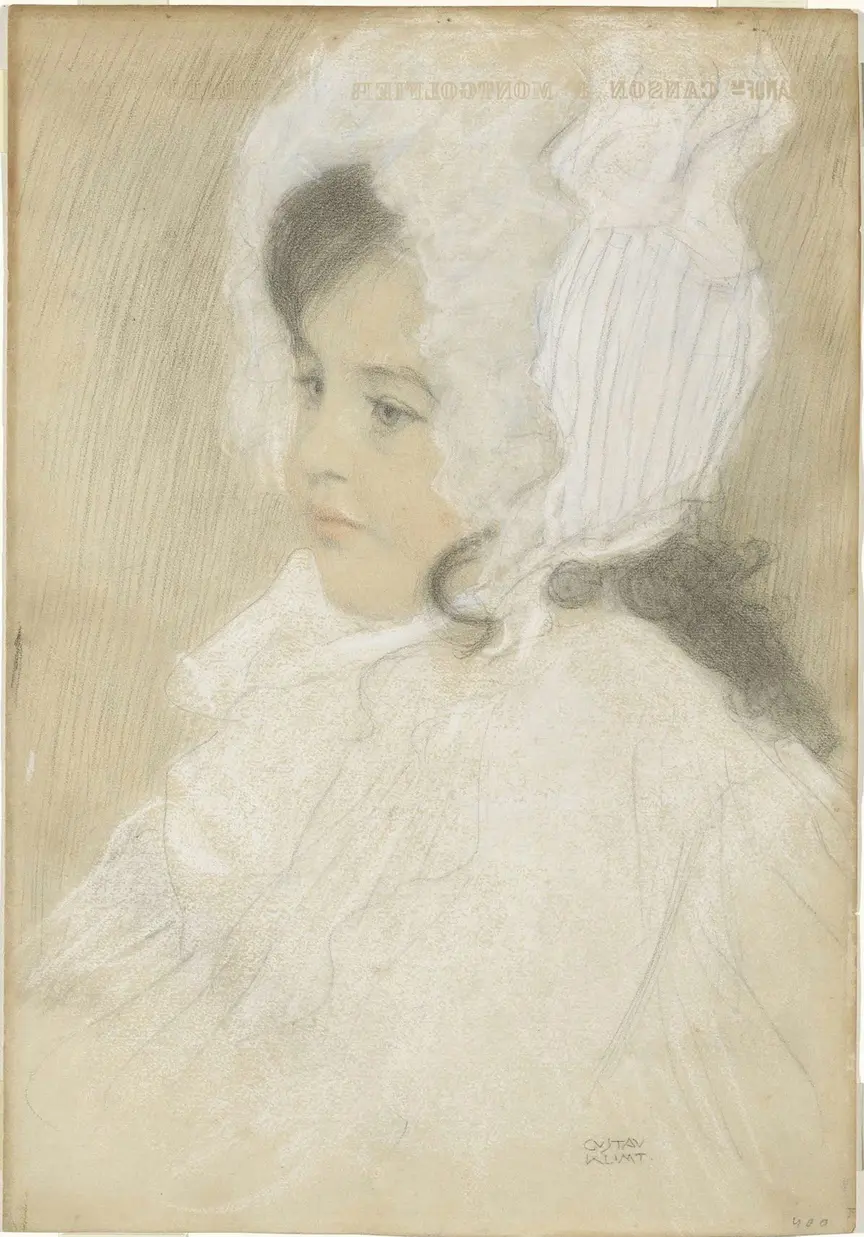 Gustav Klimt - Portrait of a Child (Marie Moll) Poster 1905 Gustav Klimt Portrait of a Child (Marie Moll) 1905 Poster PrintOvly