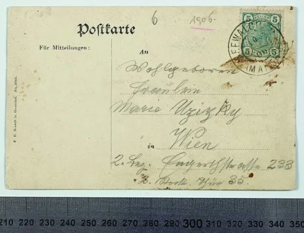 Gustav Klimt Postcard at Lake Attersee to Maria Ucicka in Vienna 10 07 (Postmark) 1905 Poster PrintOvly