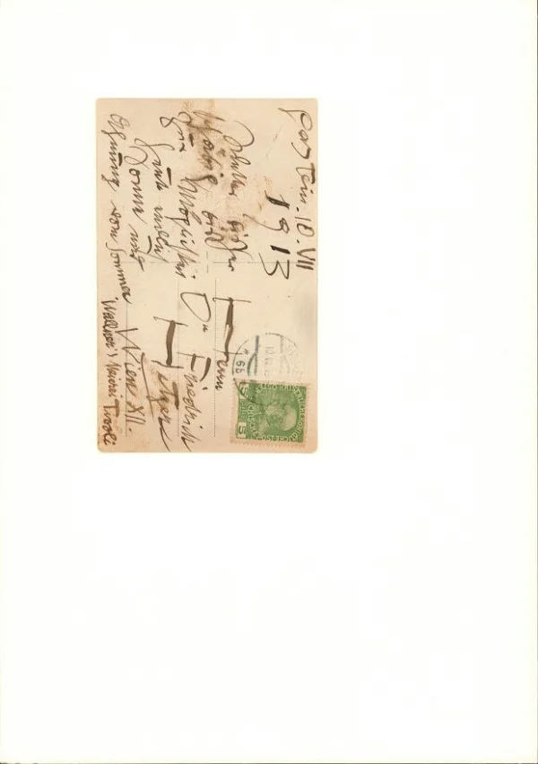 Gustav Klimt Postcard in Badgastein to Friedrich Hetzer in Vienna 10 07 (by Hand) 1905 Poster PrintOvly