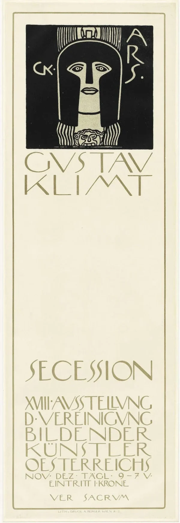 Gustav Klimt Poster for the Eighteenth Exhibition of the Secession 1905 Poster PrintOvly