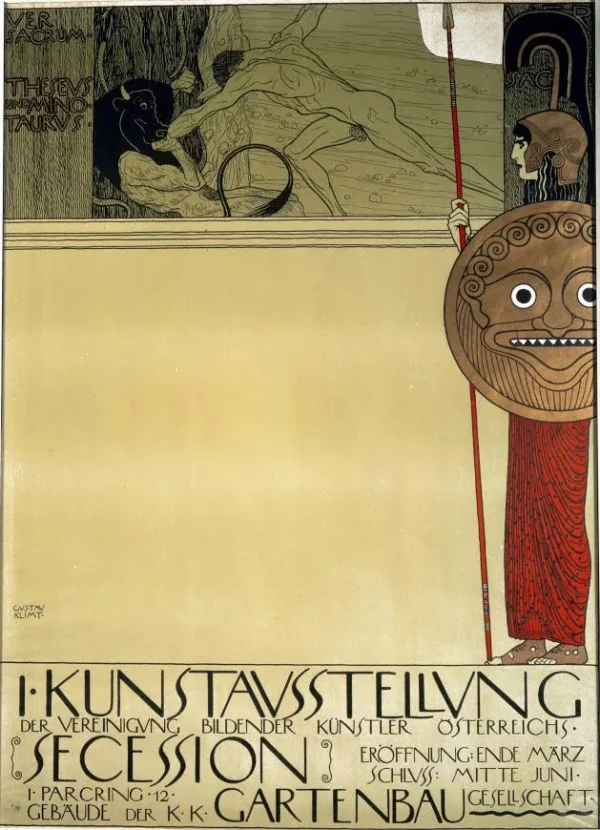 Gustav Klimt Poster of the First Secession Exhibition 1905 Poster PrintOvly