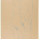 Gustav Klimt Pregnant Woman with Her Head Bowed Hugged by a Man with His Head Bowed As Well Study for the Painting Ho 1905 Poster PrintOvly