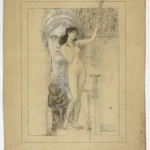 Gustav Klimt Preliminary Drawing for Allegory of Sculpture 1905 Poster PrintOvly