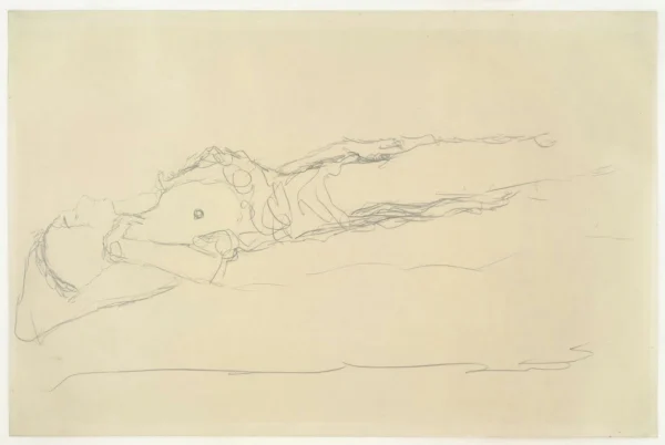 Gustav Klimt Reclining Nude (1905 Copy 2) Poster PrintOvly