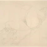 Gustav Klimt Reclining Nude with Leg Raised 1905 Poster PrintOvly