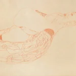 Gustav Klimt Reclining Semi Nude (Masturbating) 1905 Poster PrintOvly