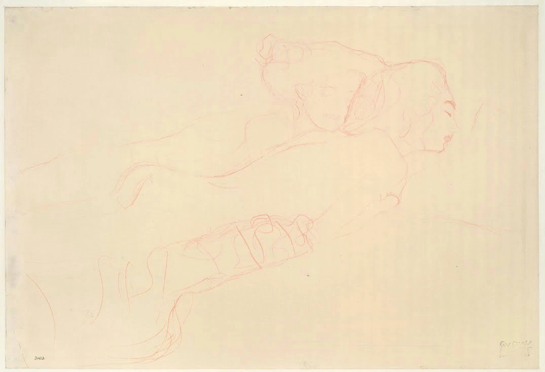 Gustav Klimt - Reclining Woman (Study for Water Snakes Ii First Version) Poster 1905 Gustav Klimt Reclining Woman (Study for Water Snakes Ii First Version) 1905 Poster PrintOvly