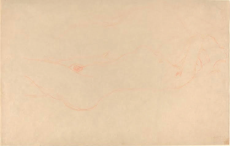 Gustav Klimt - Reclining Woman C Poster 1905 Gustav Klimt Reclining Woman C 1905 Poster PrintOvly
