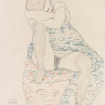 Gustav Klimt Seated Figure with Gathered Up Skirt 1905 Poster PrintOvly