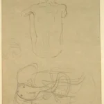 Gustav Klimt Seated Male Nude Seen From Behind (Study for the Transfer Sketch for Medicine) Elephant Aesculap C 19 1905 Poster PrintOvly