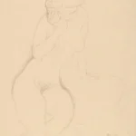 Gustav Klimt Seated Nude with Hand at Cheek 1905 Poster PrintOvly