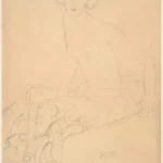 Gustav Klimt Seated Seminude (Study for Judith Ii) C 1905 Poster PrintOvly