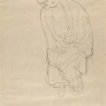 Gustav Klimt Seated Woman (Study for the Portrait Eugenia Primavesi) 1905 Poster PrintOvly