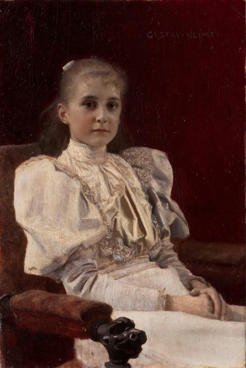 Gustav Klimt - Seated Young Girl Poster 1905 Gustav Klimt Seated Young Girl 1905 Poster PrintOvly
