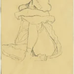 Gustav Klimt Seated Female Figure Arms on the Left Knee Study for the Painting the Virgin 1905 Poster PrintOvly