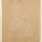 Gustav Klimt Seated Figure in Frilly Dress Turned to the Left 1905 Poster PrintOvly