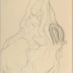 Gustav Klimt Sitting Woman in Three Quarter View (Study for the Portrait Amalie Zuckerkandl) 1905 Poster PrintOvly