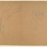Gustav Klimt Standing Nude Studies for Moving Water C 1905 Poster PrintOvly
