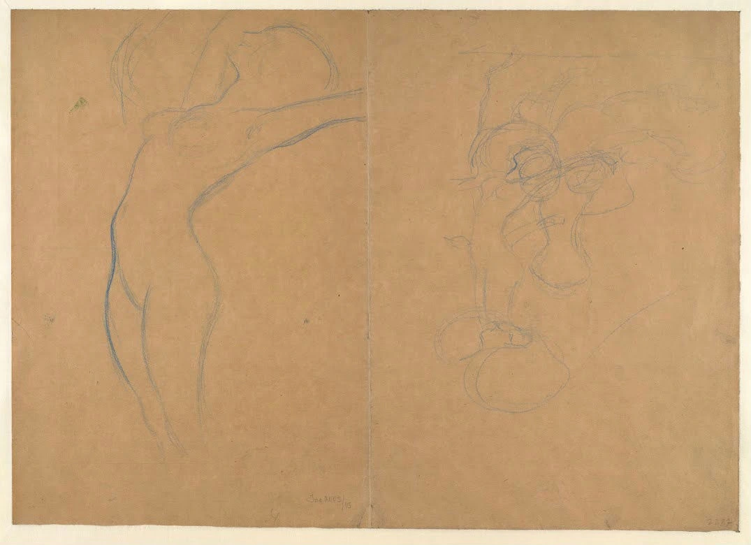 Gustav Klimt - Standing Nude Studies for Moving Water C Poster 1905 Gustav Klimt Standing Nude Studies for Moving Water C 1905 Poster PrintOvly