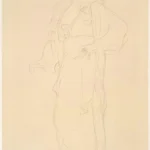 Gustav Klimt Standing Woman Facing Slightly Left (Study for the Portrait Paula Zuckerkandl) 1905 Poster PrintOvly