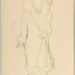 Gustav Klimt Standing Woman Facing Slightly Right (Study for the Portrait Paula Zuckerkandl) 1905 Poster PrintOvly