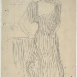 Gustav Klimt Standing Woman Leaning on a Chair (Study for the Portrait Rose Von Rosthorn Friedmann) 1905 Poster PrintOvly
