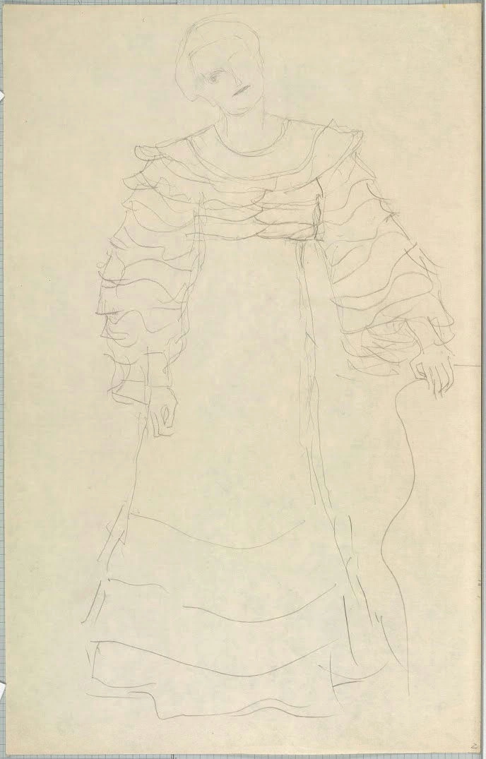 Gustav Klimt - Standing Woman (Study for an Unrealized Portrait of Magda Mautner Von Markhof) Poster 1905 Gustav Klimt Standing Woman (Study for an Unrealized Portrait of Magda Mautner Von Markhof) 1905 Poster PrintOvly