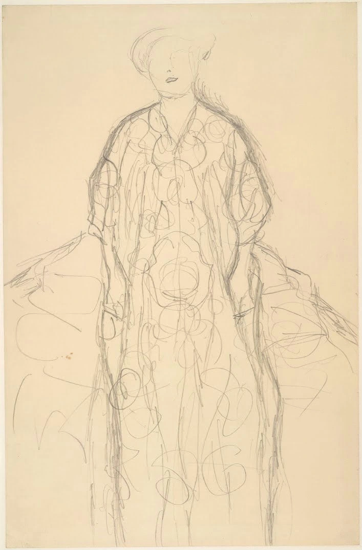 Gustav Klimt - Standing Woman (Study for the Portrait Eugenia Primavesi) Poster 1905 Gustav Klimt Standing Woman (Study for the Portrait Eugenia Primavesi) 1905 Poster PrintOvly
