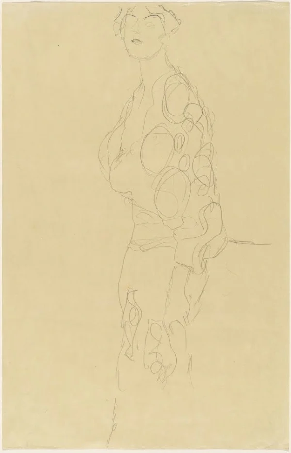 Gustav Klimt Standing Woman C 1905 Poster PrintOvly