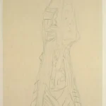 Gustav Klimt Standing Woman with Wrap (Study for the Portrait Margarethe Stonborough Wittgenstein) 1905 Poster PrintOvly