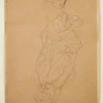Gustav Klimt Standing Figure in Frilly Dress 1905 Poster PrintOvly