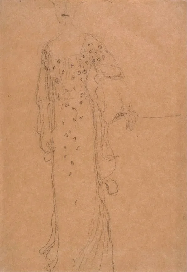 Gustav Klimt Study for Portrait of Adele Bloch Bauer I 1905 Poster PrintOvly