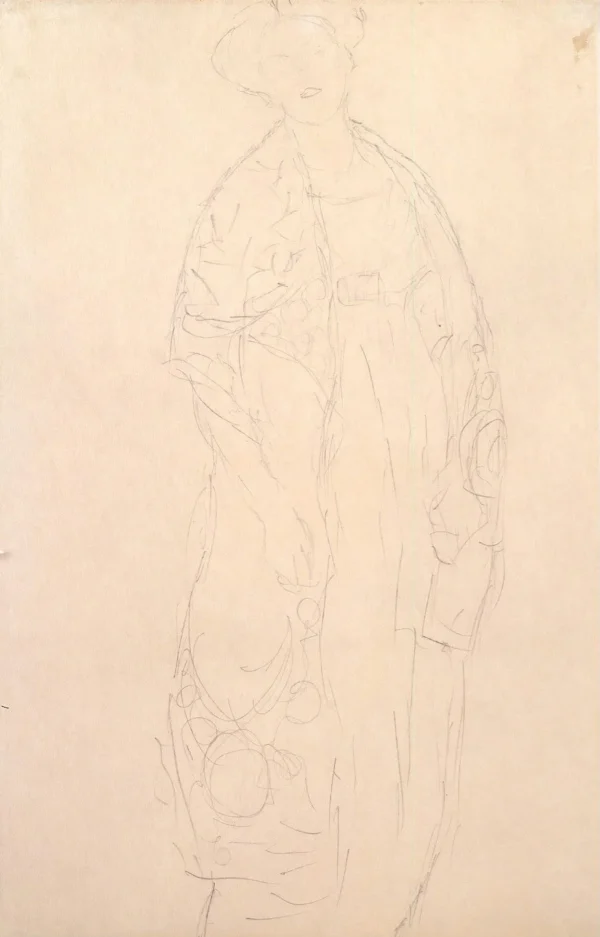 Gustav Klimt Study for Portrait of Eugenia Primavesi 1905 Poster PrintOvly